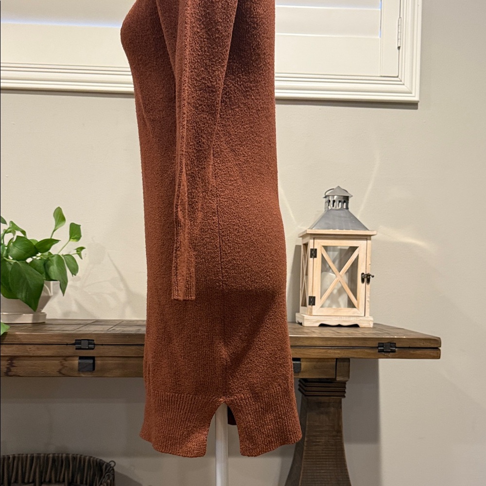 Nicole Miller Rust Long Sleeve Dress - Picture 2 of 4